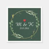 Waterverf Greenery Wedding Servet (Voorkant)