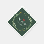 Waterverf Greenery Wedding Servet (Hoek)