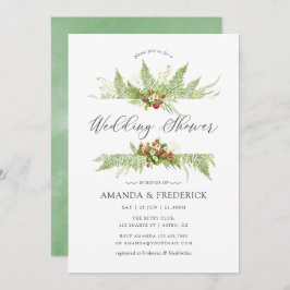 Waterverf Greenery Wedding Shower Kaart