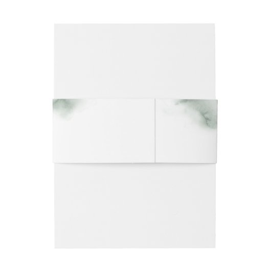 Waterverf Greenery Wedding Uitnodigingen Wikkel (Achterkant Voorbeeld)