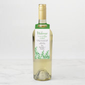Waterverf Greenery Welkom op onze bruiloft Flessenhanger (Op fles)