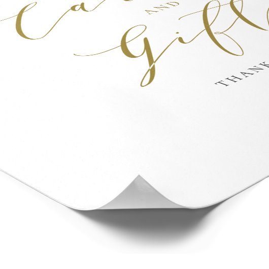 Waterverf Greenery White Flowers Kaarten en Gifts Poster (Hoek)