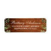 Waterverf Greenery Wood Eucalyptus Return Address Etiket (Voorkant)