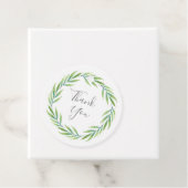 Waterverf Greenery Wreath Bedankjes Labels (In situ)