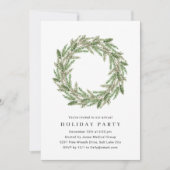 Waterverf Greenery Wreath Corporate Holiday Party Kaart (Voorkant)