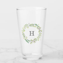 Waterverf Greenery Wreath en Monogram