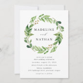 Waterverf Greenery Wreath Kaart (Voorkant)