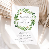 Waterverf Greenery Wreath Kaart