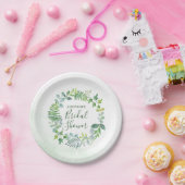 Waterverf Greenery Wreath Vrijgezellenfeest Papieren Bordje (Feest)