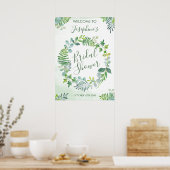 Waterverf Greenery Wreath Vrijgezellenfeest Poster (Keuken)