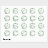 Waterverf Greenery Wreath Vrijgezellenfeest Ronde Sticker (Vel)