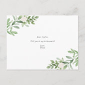 Waterverf Greenery zal je mijn Bridesmaid zijn Aankondigingskaart (Achterkant)