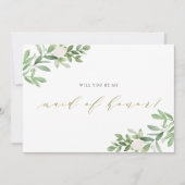 Waterverf Greenery zal je mijn eerbetoon zijn Kaart (Voorkant)