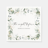 Waterverf GreeneryRehearsal Dinner Night before Servet (Voorkant)