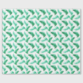 Waterverf grenen groen blad patroon cadeaupapier (Vlak)