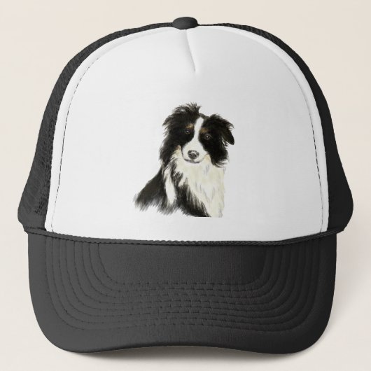 Waterverf grens Collie Dog Pet Animal Art (Voorkant)