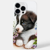 WATERVERF GRENSOVERSCHRIJDENDE KLEINE POPPY DOG Case-Mate iPhone CASE (Achterkant)