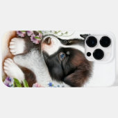 WATERVERF GRENSOVERSCHRIJDENDE KLEINE POPPY DOG Case-Mate iPhone CASE (Achterkant (horizontaal))