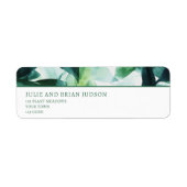 Waterverf Grensretouradres Greenery Etiket (Voorkant)