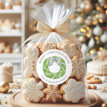 Waterverf Grey Bow Krans Kerst