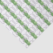 Waterverf Grey Bows & Green Garland Tissuepapier (Detail)