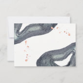 Waterverf Grey Geode Wedding RSVP Kaartje (Achterkant)