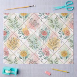 Waterverf Grid Pattern Decoupage Tissue Paper Tissuepapier
