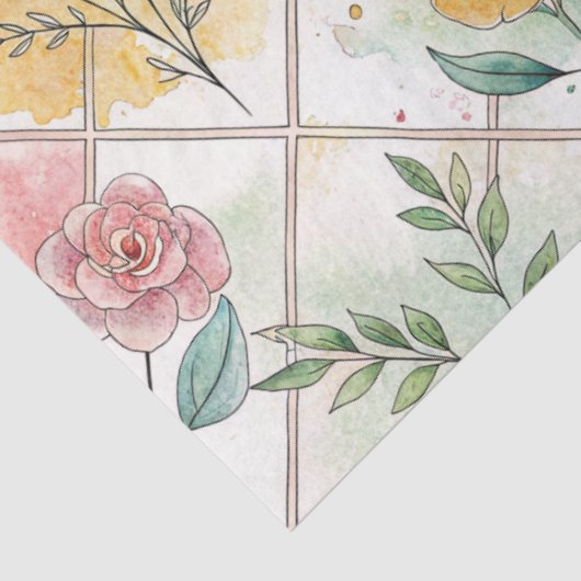 Waterverf Grid Pattern Decoupage Tissue Paper Tissuepapier (Detail)