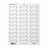 Waterverf Griekenland | Aangepast retouradres Etiket (Full Sheet)