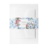 Waterverf Griekenland | Bruiloft Monogram Uitnodigingen Wikkel (Voorkant Voorbeeld)