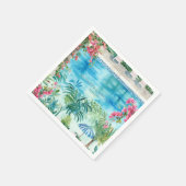 Waterverf Griekenland | bruiloftsservetten Servet (Hoek)