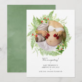 Waterverf Griekenland Foto Zwangerschap Aankondiging (Voorkant / Achterkant)