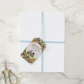 Waterverf Griekenland Genderneutraal Baby shower Cadeaulabel (Met Touw)