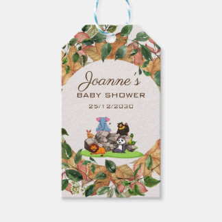 Waterverf Griekenland Genderneutraal Baby shower Cadeaulabel