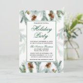 Waterverf Griekenland Pine Cones Holiday Kaart (Staand voorkant)