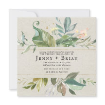 Waterverf Griekenland | Pink Floral Square Weddens