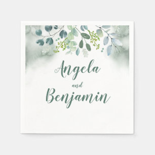 Waterverf Griekenland Servetten