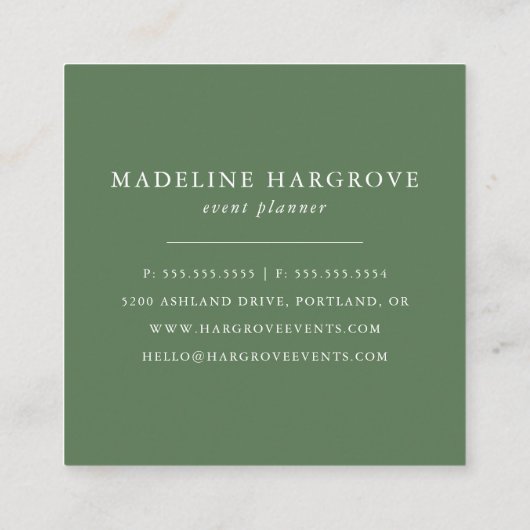 Waterverf Griekenland | Vierkante Visitekaartje (Achterkant)