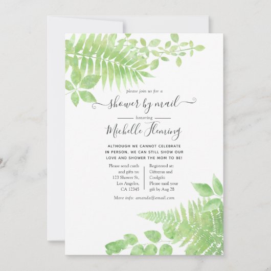 Waterverf Grieks Baby shower per post Kaart (Voorkant)