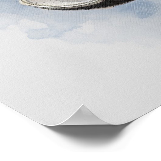 Waterverf Grieks beeld Athena Poster (Hoek)