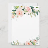 Waterverf Grieks huwelijk met blush roze bloemen Kaart (Achterkant)