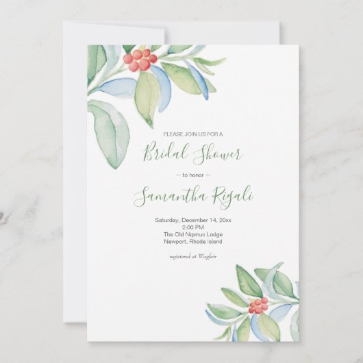 Waterverf Grieks kerstVrijgezellenfeest Kaart (Voorkant)