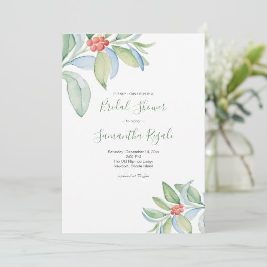 Waterverf Grieks kerstVrijgezellenfeest Kaart (Staand voorkant)