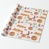 Waterverf Grieks Pasen Cadeaupapier (Uitgerold)