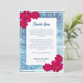 Waterverf griekse elegantie aangepaste foto bedankkaart (Staand voorkant)