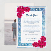 Waterverf griekse elegantie aangepaste foto bedankkaart (Voorkant / Achterkant)