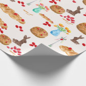 Waterverf Griekse paasschroothoop Cadeaupapier (Hoek)