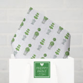 Waterverf grijs en groen topiary tissuepapier