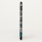 Waterverf grijs en Turquoise Case-Mate iPhone Case (Achterkant / rechts)