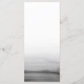 Waterverf grijs ombre moderne bruiloft menu (Achterkant)